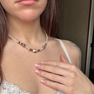 vintage pearl beaded necklace